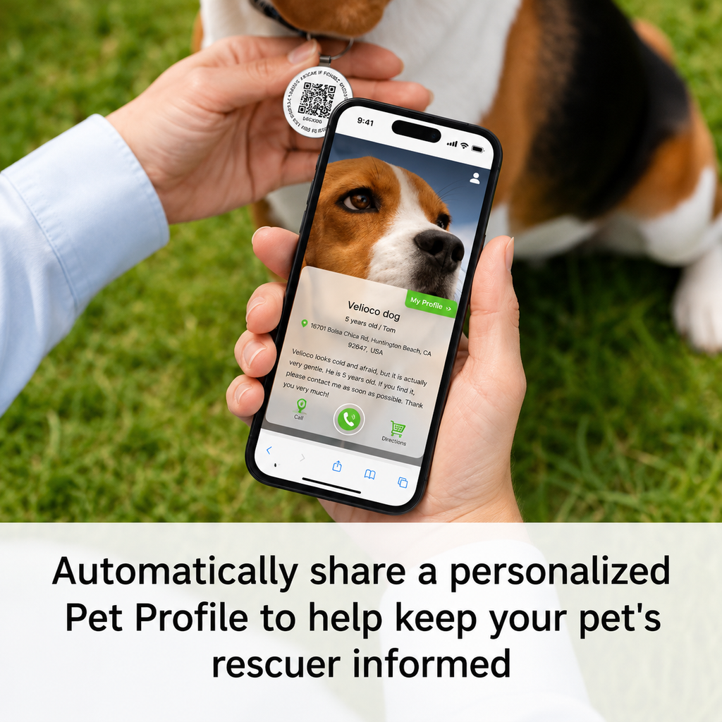 Smart QR Pet ID Tag – Personalized Dog & Cat Tag